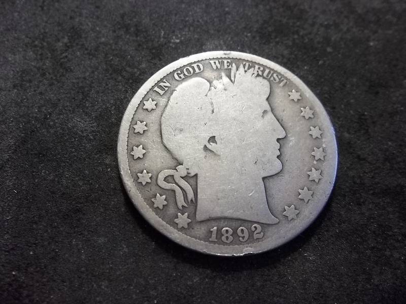 1892 Barber Silver Half Dollar