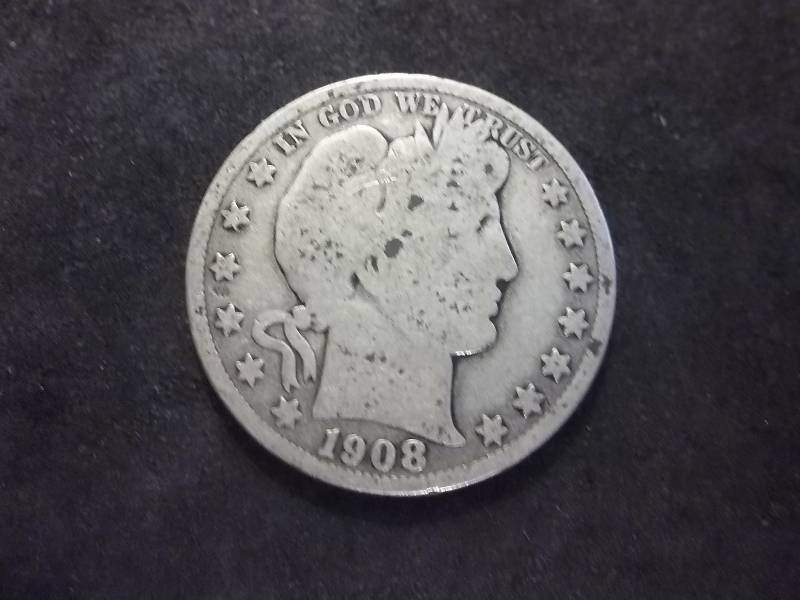 1908 D Barber Half Dollar