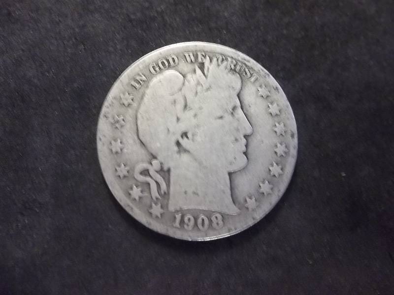 1908 S Barber Half Dollar