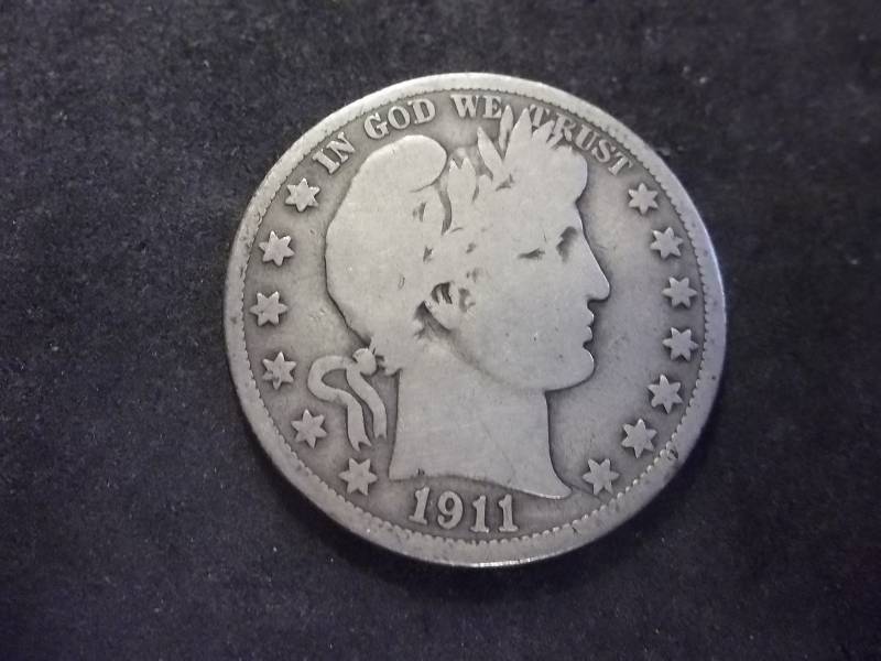 1911 D Barber Half Dollar