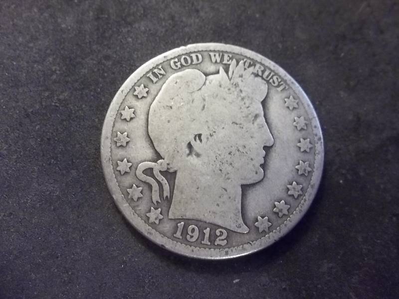 1912 S Barber Half Dollar