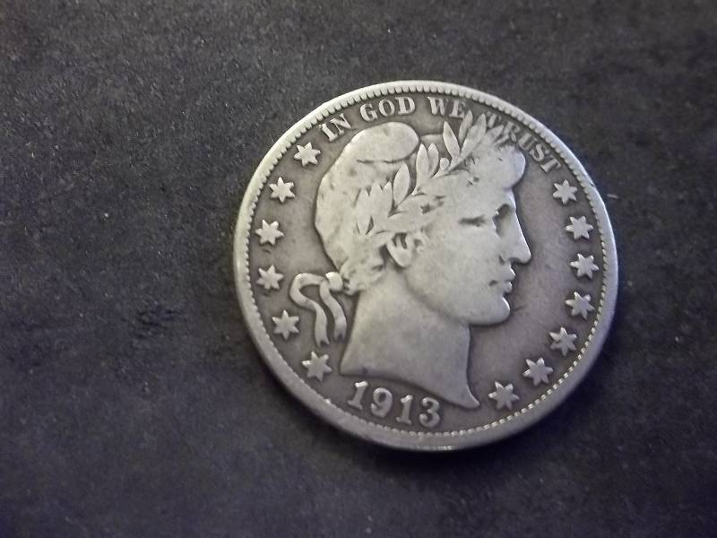 1913 D Barber Half Dollar