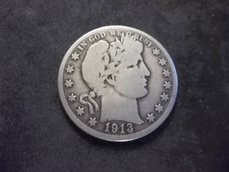 1913 S Barber Half Dollar