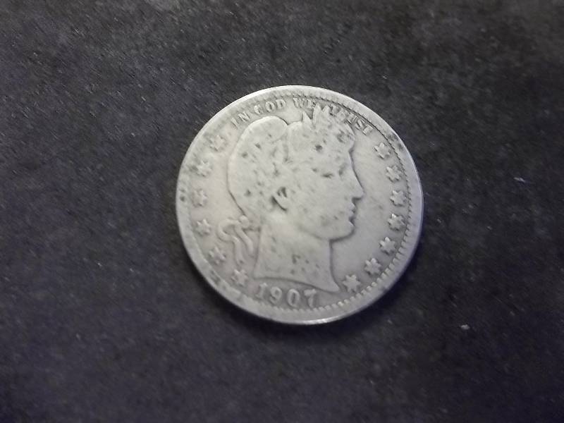 1907 D Barber Quarter