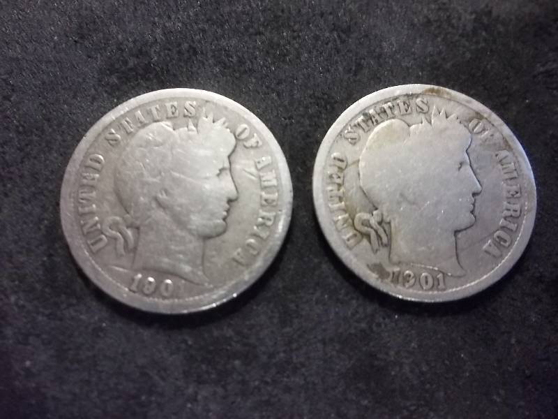 1901, 1901 O Barber Dimes