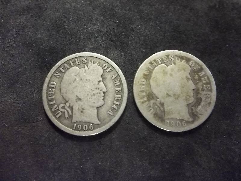 1906, 1906 O Barber Dimes