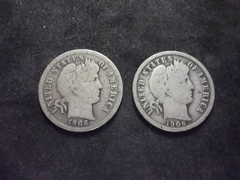 1906, 1906 S Barber Dimes