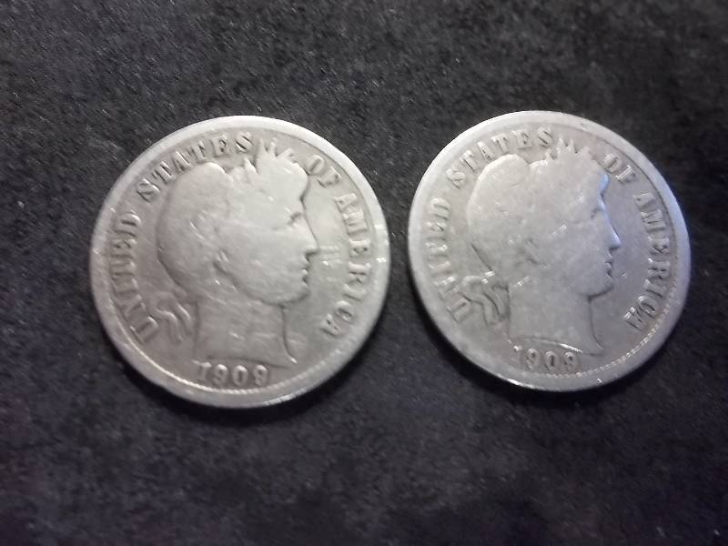1909, 1909 S Barber Dimes