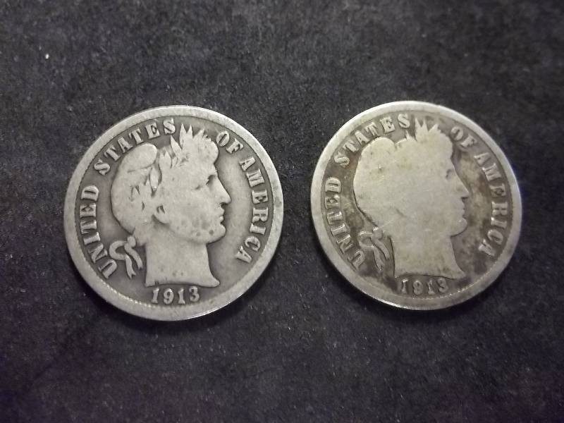 1913, 1913 S Barber Dimes