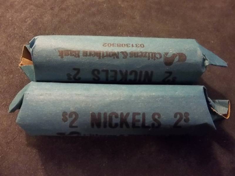 2 Full Rolls Of Buffalo Nickels (80)