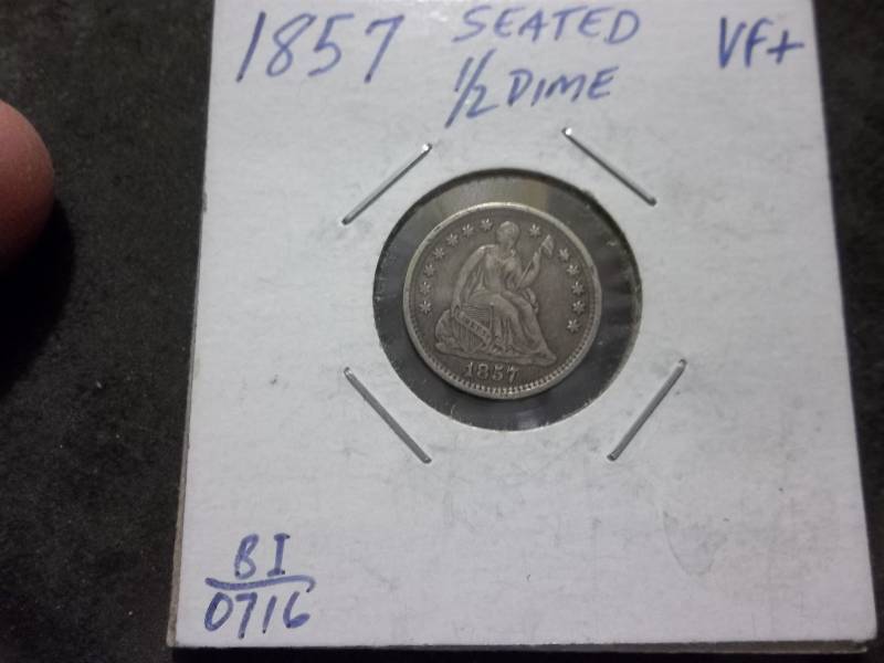 1857 Seated Liberty Half Dime