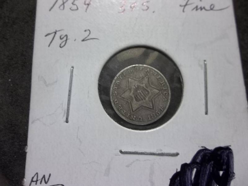 1854 3-Cent Silver Type 2