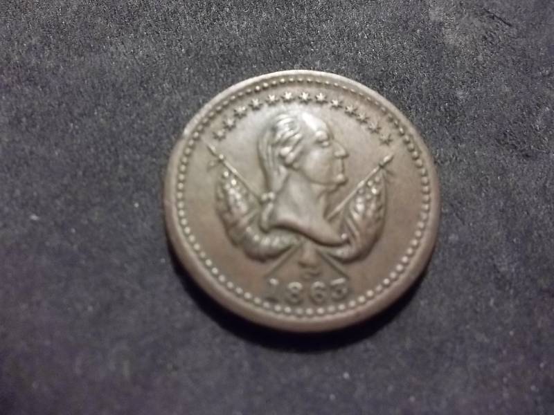 1863 Patriotic Civil War Token