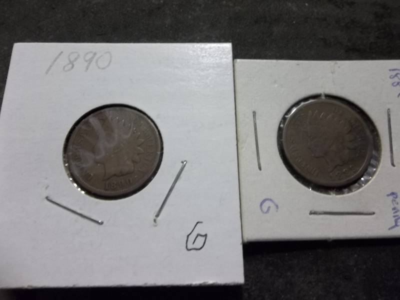 1889, 1890 Indian Head Cents