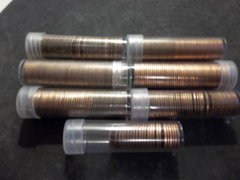 6 Full Rolls Of Mostly Wheats Uncs, 1 Partial All Uncs