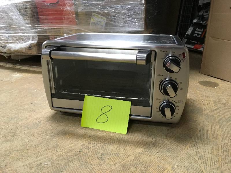 lot 8 image: Oster Countertopp Oven Extra Large Stainless. Open Box