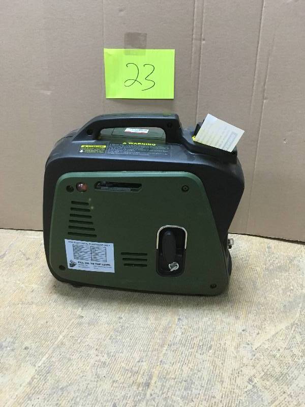 lot 23 image: Sportman Inverter Generator 1000 Max Watts. Open Box