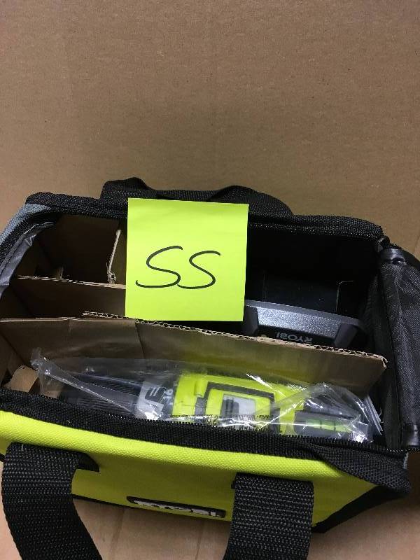 lot 55 image: Ryobi One , 18Volt Compact DrillDriver Kit. Open Box