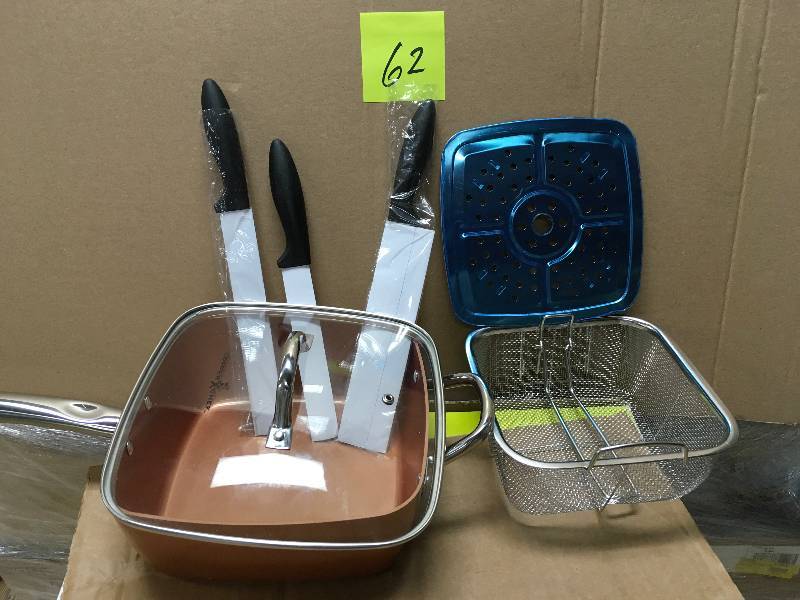 lot 62 image: Copper Chef 8 pc Set - Open Box