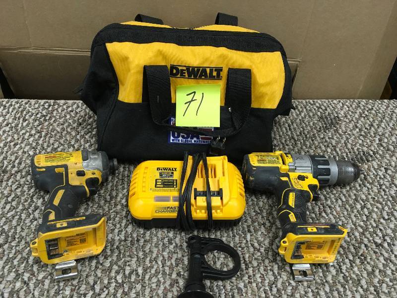 lot 71 image: DeWalt 20-Volt Max XR Lithium-Ion Cordless Compact Brushless Hammer DrillImpact Combo Kit (2-Tool) - Open Box