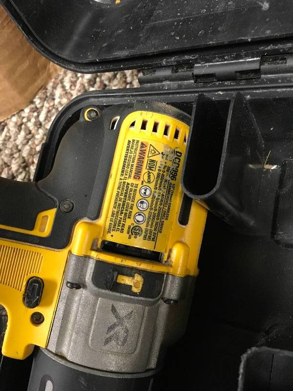 lot 99 image: DeWalt 20-Volt MAX XR Lithium-Ion Cordless Premium Brushless Hammer Drill with 2 batteries and Charger - Open Box