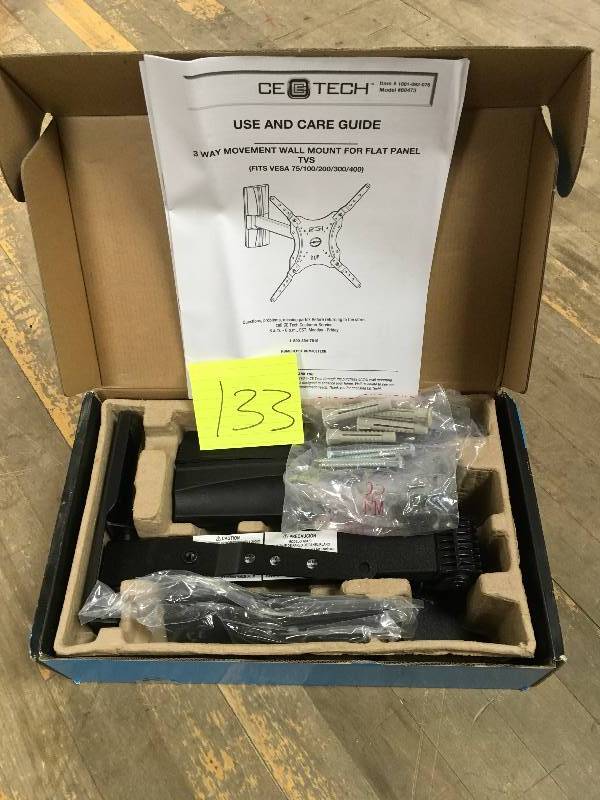 lot 133 image: STC 3 Way Movement Flat Panel TVs 17 - 47 Wall Mount - Open Box