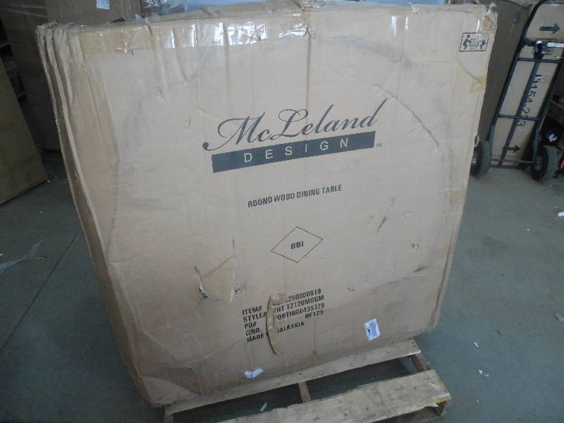 lot 12 image: McLeland Design Round Dining Table - Walnut