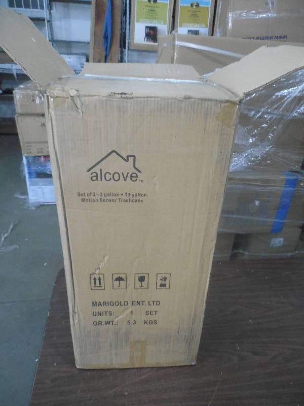 lot 21 image: alcove 13-Gal. and 2-Gal. Motion-Sensor Trash Cans