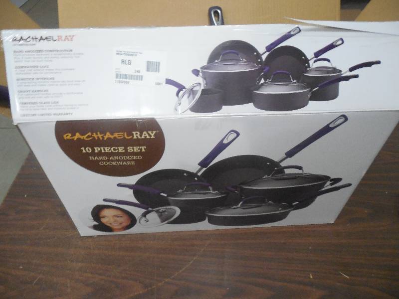 lot 41 image: Rachael Ray 10-Pc. Hard Anodized Cookware Set