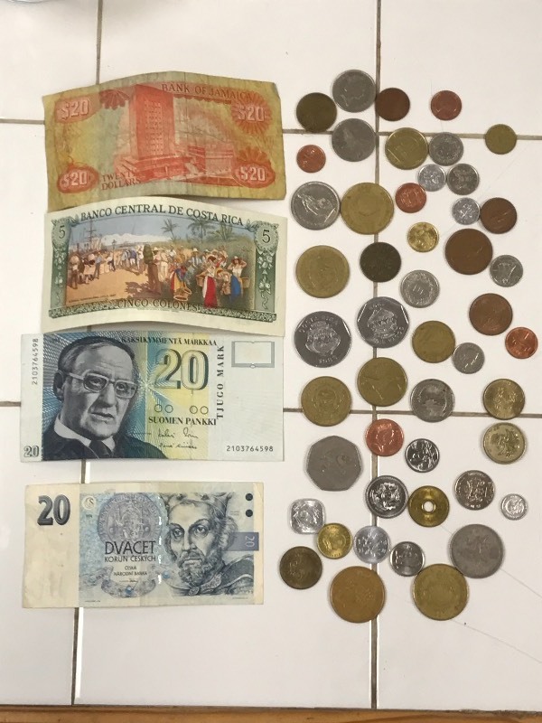Lot Of Assorted Foreign Paper & Coi...