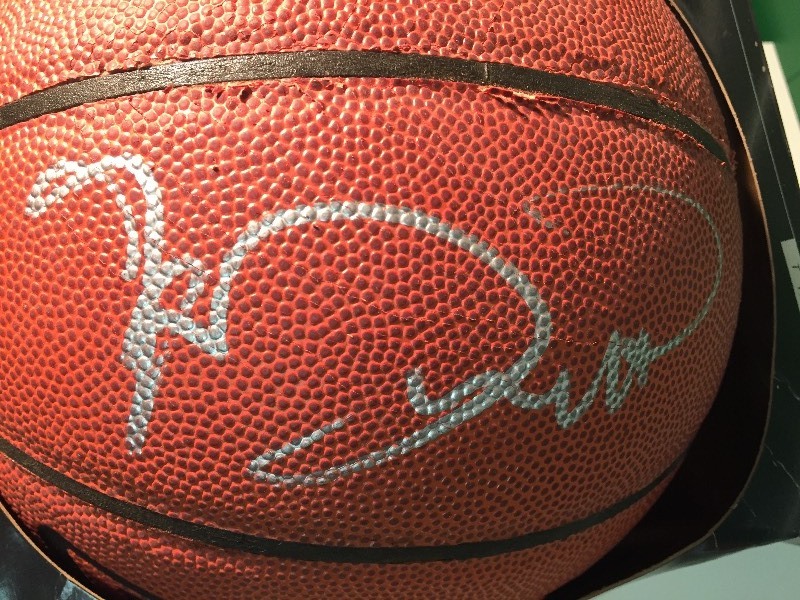 Kevin Garnett Autographed Basketball & Stand