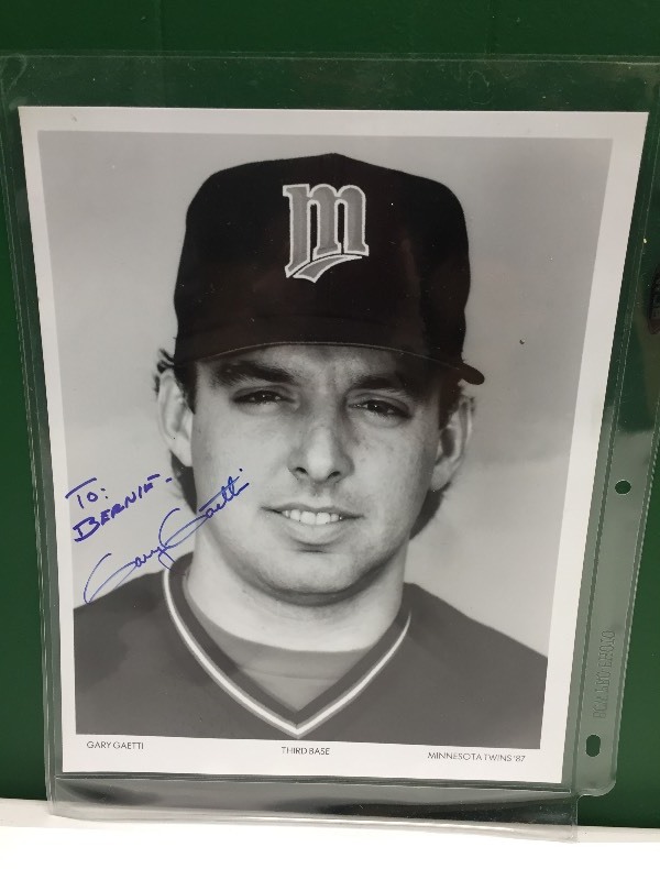 Gary Gaetti Autographed Photo Minnesota Twins