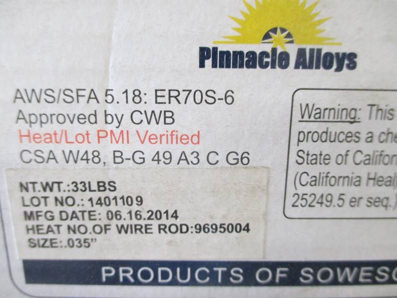 lot 37 image: (2) 33# Spools of Steel .035 Wire