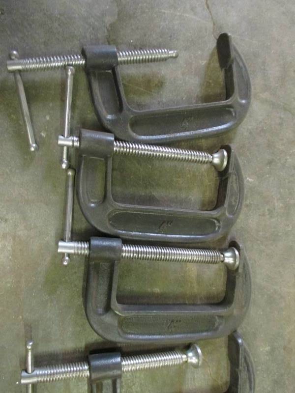 lot 52 image: (6) 4 C Clamps