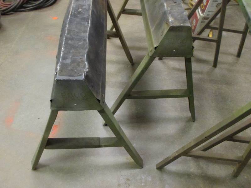 lot 77 image: (4) Metal Sawhorses