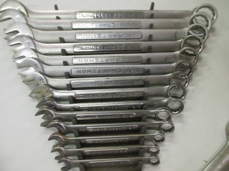 lot 160 image: Craftsman Std Wrench Set, Ratchet Wrench Set, Misc Wrenches
