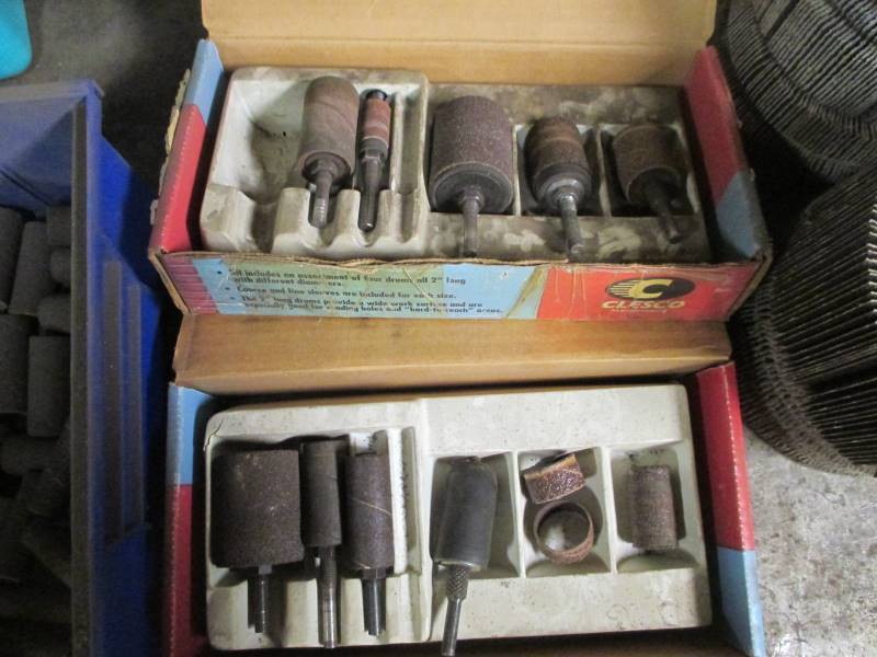 lot 173 image: Drum Sanders, Electric Die Grinder, Flap Wheels