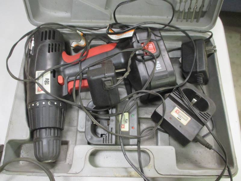 lot 176 image: Cordless Drills & 12 Socket Set