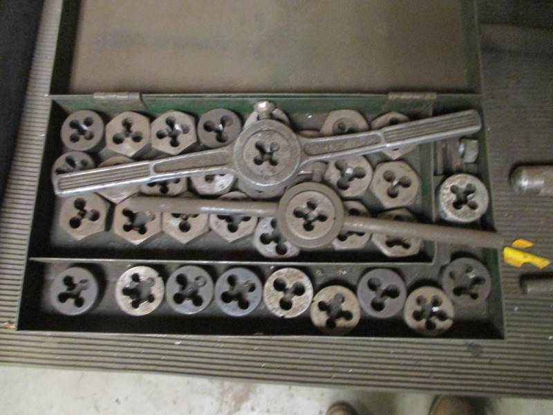 lot 201 image: Large Lot of Taps, Dies, Reamers, Tap Holders
