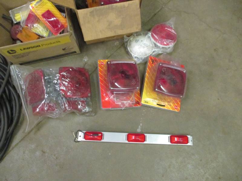 lot 202 image: Lot of Trailer Lights & Wiring
