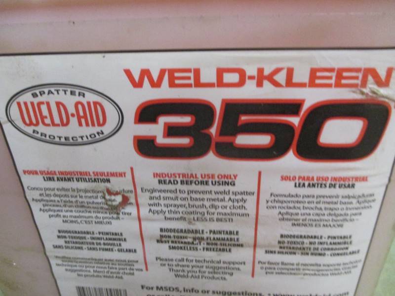 lot 209 image: 5 gal of Weld Kleen 350 Spatter Spray
