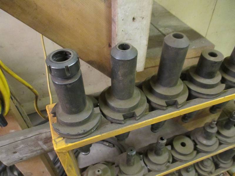 lot 5-1 image: Cat 50 Taper Tool Holders, Collets & Coolant Pump