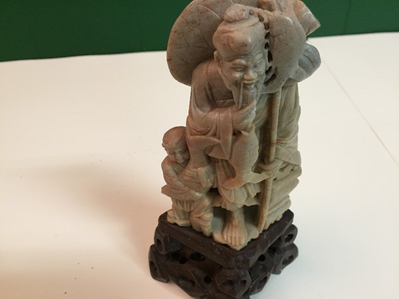 lot 39 image: Asian Fisherman Figurine Soapstone