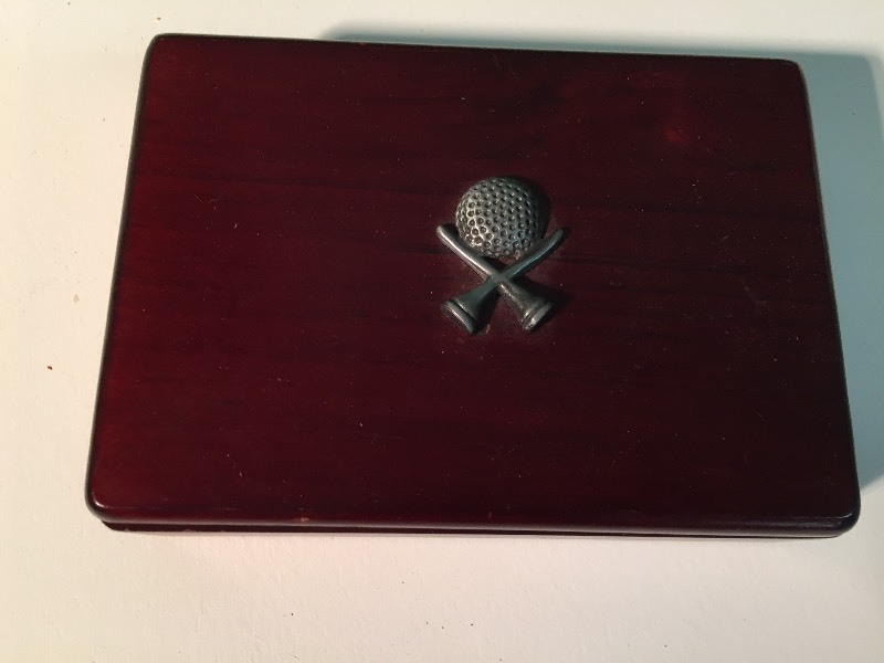 lot 70 image: Golf Playing Cards in Wooden Case