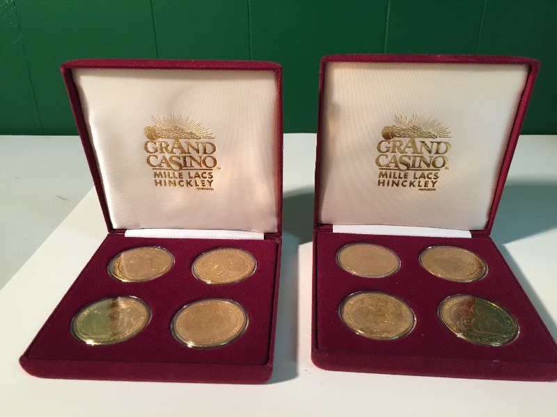 lot 96 image: Grand Casino $5 Coin Sets
