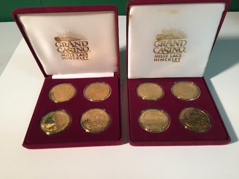 lot 98 image: Grand Casino $5 Coin Sets