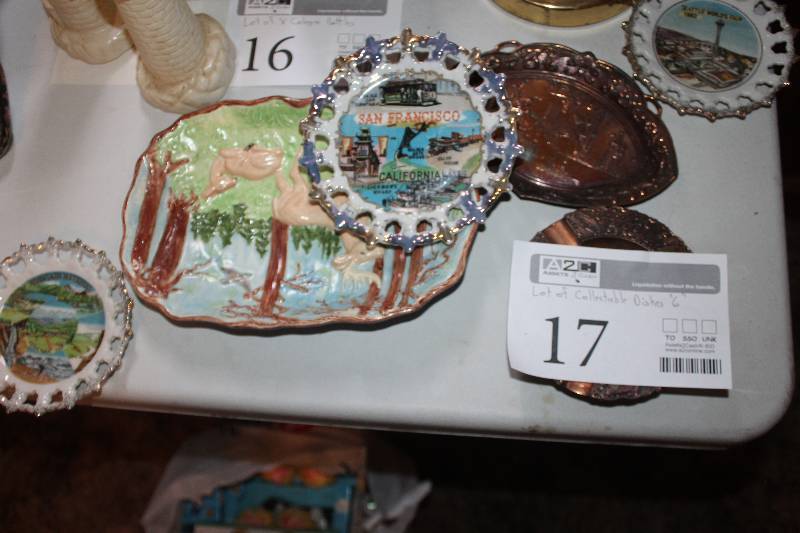 lot 17 image: Lot of (6) Collectible Travel Plates - San Francisco, Rocky Mountains, Seattle, And More