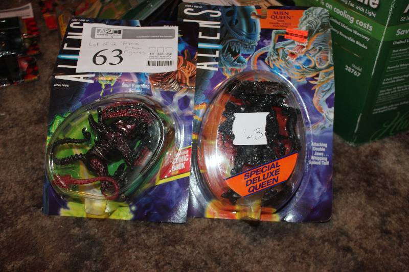lot 63 image: Lot of (2) Aliens Movie Action Figures - Alien, Alien Queen