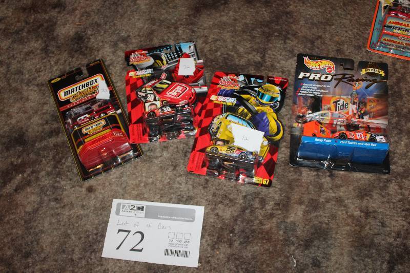 lot 72 image: Lot of (4) Matchbox NASCAR 164 Scale Die-cast Cars - #10 Tide, #26, #30