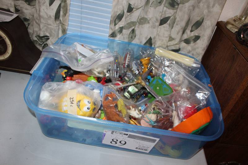 lot 89 image: Bin Lot of Misc Toy Figurines